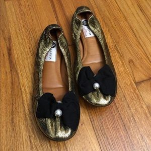 Lanvin gold ballet shoes